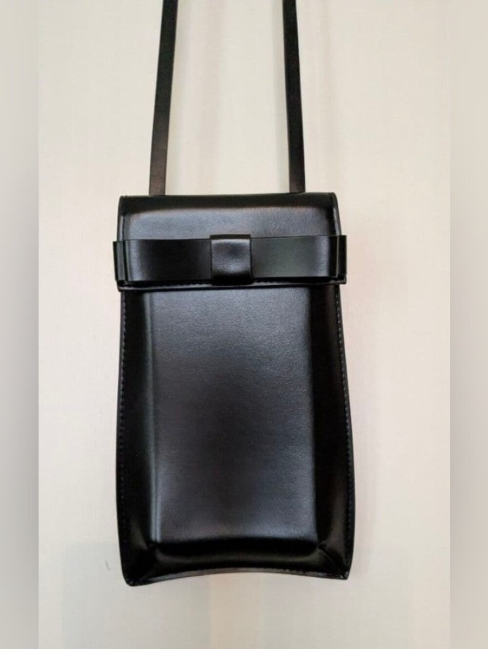 H&M Black Crossbody Phone Case with Bow Detail